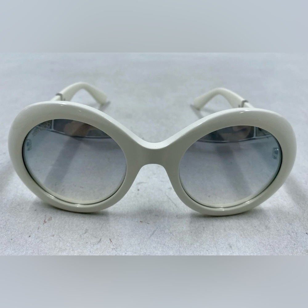 Jimmy Choo WENDY/S White Oversized Round Sunglasses | Italy - Picture 4 of 8